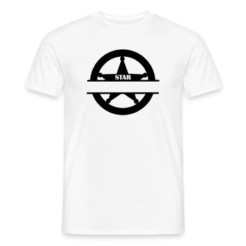 Marschallstern im Kreismonogramm - Männer T-Shirt - Weiß - Vorne - AI Model Male 178 dark (178cm)