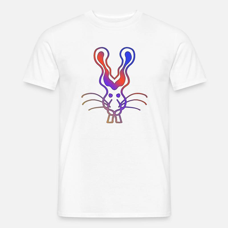 Angry Rabbit - Männer T-Shirt - Weiß
