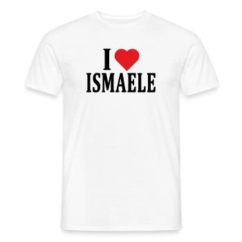 T-Shirt Name I love Ishmael Geschenkidee T-Shirt - Männer T-Shirt - Weiß - Vorne - AI Model Male 178 dark (178cm)