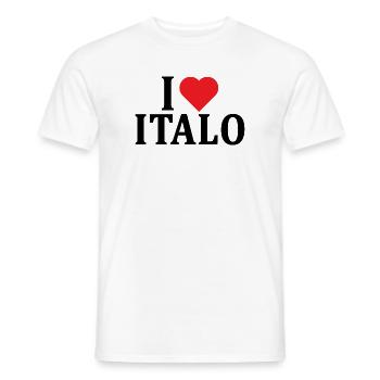 T-Shirt Name I love Italo T-Shirt Geschenkidee - Männer T-Shirt - Weiß - Vorne - AI Model Male 178 dark (178cm)