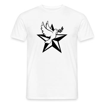 Stern mit Taube - Männer T-Shirt - Weiß - Vorne - AI Model Male 178 dark (178cm)