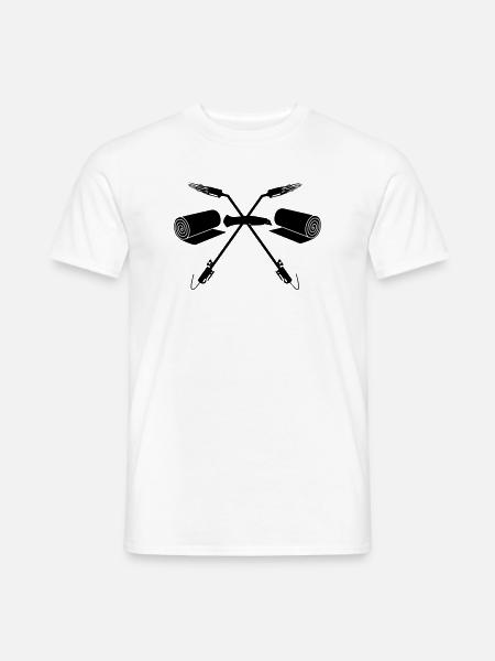 Gasbrenner Stanley Messer und zwei Rollen Teer - Männer T-Shirt - Weiß