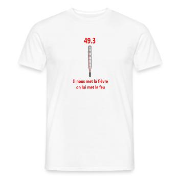 49.3 - T-shirt homme - blanc - Devant - AI Model Male 178 dark (178cm)