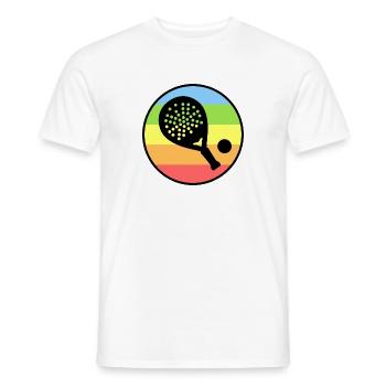 Raquette Padel Tournoi Balles Padel Tennis - T-shirt homme - blanc - Devant - AI Model Male 178 dark (178cm)