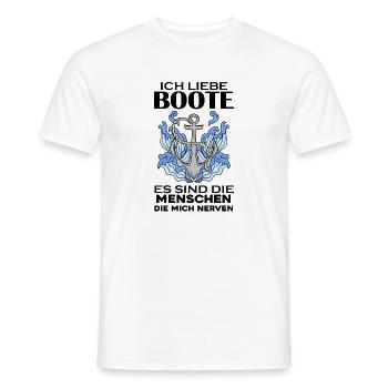 Boote Motorboot Boot - Männer T-Shirt - Weiß - Vorne - AI Model Male 178 dark (178cm)