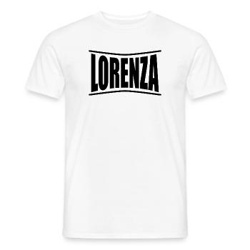 T-Shirt Lorenza T-Shirt Geschenkidee T-Shirt - Männer T-Shirt - Weiß - Vorne - AI Model Male 178 dark (178cm)