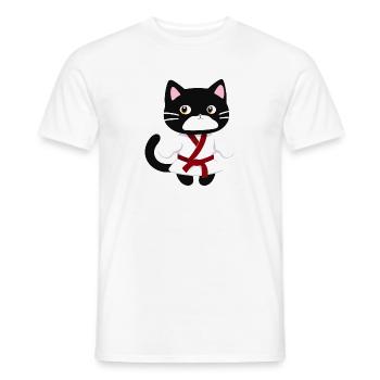 ticker, Happy Colorful Owl wearing Headphones, kaw - Männer T-Shirt - Weiß - Vorne - AI Model Male 178 dark (178cm)