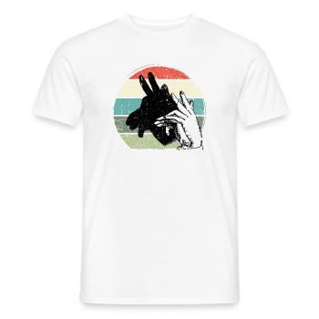 Giraffe Silhouette Retro Sunset - Men's T-Shirt - white - Front - AI Model Male 178 dark (178cm)
