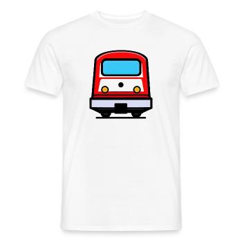 Subway, locomotive, train - Men's T-Shirt - white - Front - AI Model Male 178 dark (178cm)
