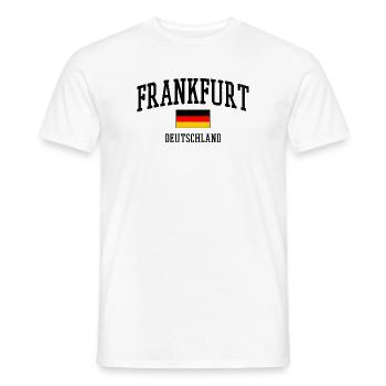 Frankfurt Deutschland Flagge Städte Motiv - Männer T-Shirt - Weiß - Vorne - AI Model Male 178 dark (178cm)