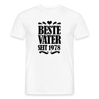 Bester Vater seit 1978 - Vatertag Geschenk - Männer T-Shirt - Weiß - Vorne - AI Model Male 178 dark (178cm)