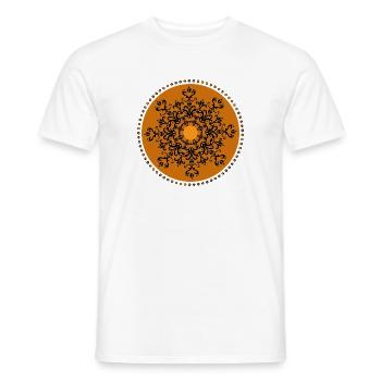 Mandala Art tribal - T-shirt homme - blanc - Devant - AI Model Male 178 dark (178cm)