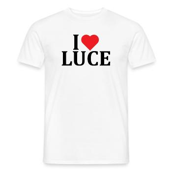 Name T-Shirt I love Light T-Shirt Geschenkidee - Männer T-Shirt - Weiß - Vorne - AI Model Male 178 dark (178cm)