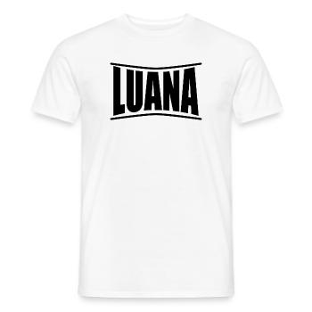 t-shirt Luana idée cadeau t-shirt - T-shirt homme - blanc - Devant - AI Model Male 178 dark (178cm)