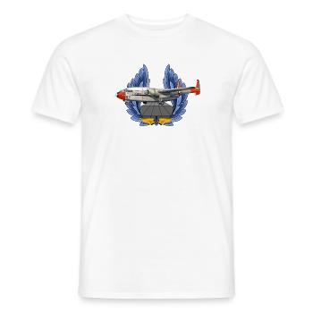 C-119 Flying Boxcar - Men's T-Shirt - white - Front - AI Model Male 178 dark (178cm)