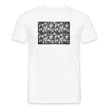 Motif déco gris-blanc - T-shirt homme - blanc - Devant - AI Model Male 178 dark (178cm)
