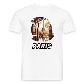 Paris - T-shirt homme - blanc - Devant - AI Model Male 178 dark (178cm)