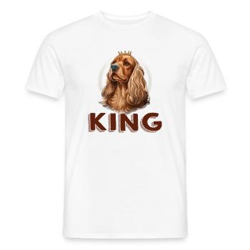 COCKER SPANIEL DOG FIGHTING CUTE BREED RESCUE - Men's T-Shirt - white - Front - AI Model Male 178 dark (178cm)