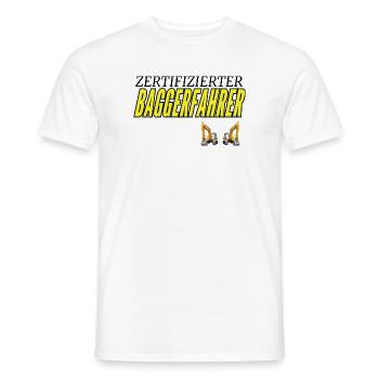 Zertifizierter Baggerfahrer - Männer T-Shirt - Weiß - Vorne - AI Model Male 178 dark (178cm)