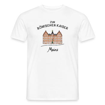 Mainz, Wahrzeichen Zum Römischen Kaiser - Männer T-Shirt - Weiß - Vorne - AI Model Male 178 dark (178cm)