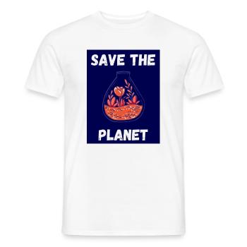 PLANET. TAG DER ERDE. ÖKOLOGIE. GARTEN. BAUM - Männer T-Shirt - Weiß - Vorne - AI Model Male 178 dark (178cm)