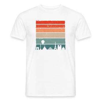Urban Sunset Skyline - Men's T-Shirt - white - Front - AI Model Male 178 dark (178cm)