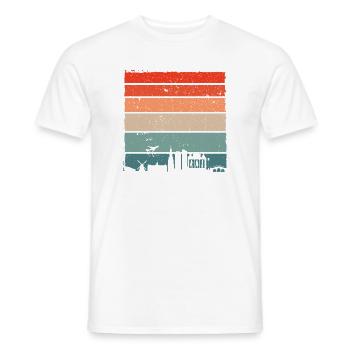 Sunset Skyline Silhouette - Men's T-Shirt - white - Front - AI Model Male 178 dark (178cm)