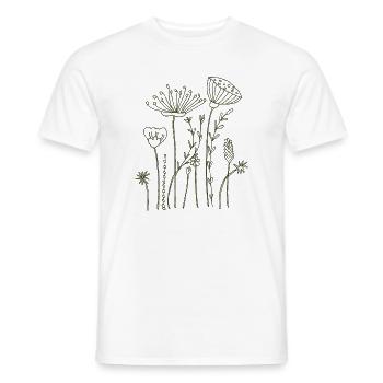 Dried flowers - Men's T-Shirt - white - Front - AI Model Male 178 dark (178cm)