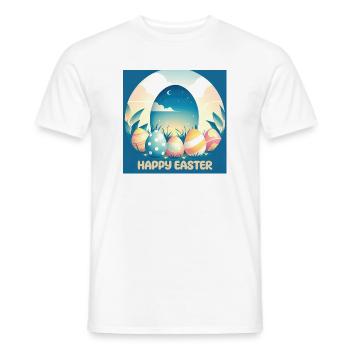 Happy Easter, Easter Egg - Men's T-Shirt - white - Front - AI Model Male 178 dark (178cm)