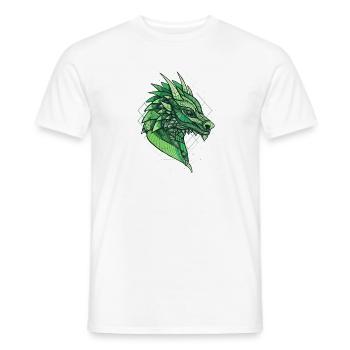 Stilisierter, geometrischer Drache - Männer T-Shirt - Weiß - Vorne - AI Model Male 178 dark (178cm)