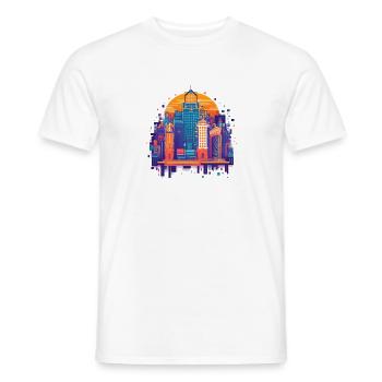 Bunte Stadt - Männer T-Shirt - Weiß - Vorne - AI Model Male 178 dark (178cm)