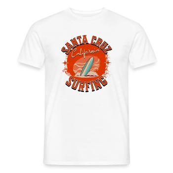 Santa Cruz Californie Surf - T-shirt homme - blanc - Devant - AI Model Male 178 dark (178cm)