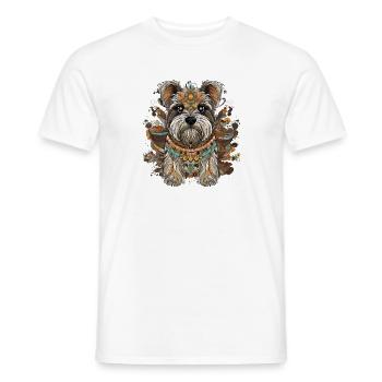 Mosaik-Hund - Männer T-Shirt - Weiß - Vorne - AI Model Male 178 dark (178cm)