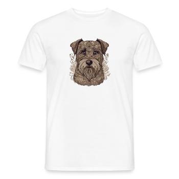Sample dog - Men's T-Shirt - white - Front - AI Model Male 178 dark (178cm)