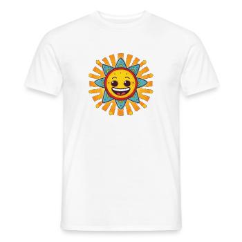 Happy Sun - Men's T-Shirt - white - Front - AI Model Male 178 dark (178cm)