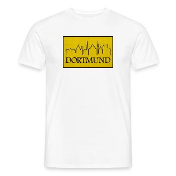 Design jaune de la Skyline de Dortmund - T-shirt homme - blanc - Devant - AI Model Male 178 dark (178cm)