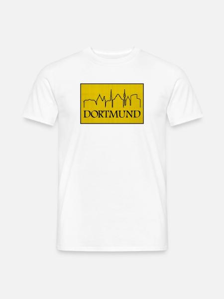 Dortmund Skyline Yellow Design - Men's T-Shirt - white