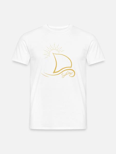 Sailing Minimalist - Sailing Yachting T-Shirt - Männer T-Shirt - Weiß