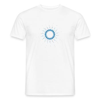dotted shape rotated wind turbine blue - Men's T-Shirt - white - Front - AI Model Male 178 dark (178cm)
