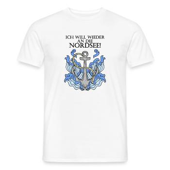 Nordsee - Männer T-Shirt - Weiß - Vorne - AI Model Male 178 dark (178cm)