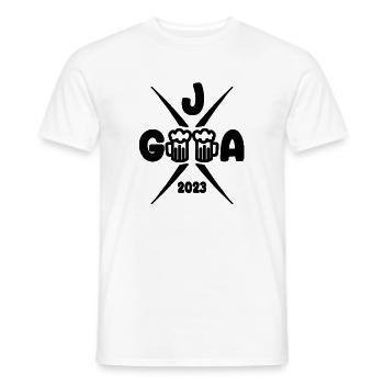 2023 Junggesellenabschied Crew Feier - Männer T-Shirt - Weiß - Vorne - AI Model Male 178 dark (178cm)