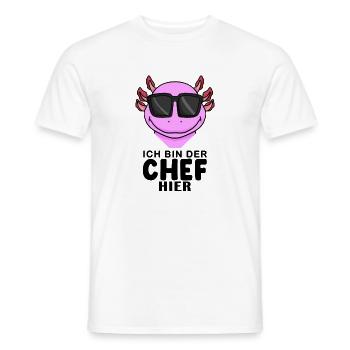 cooler Axolotl Chef Spruch - Männer T-Shirt - Weiß - Vorne - AI Model Male 178 dark (178cm)