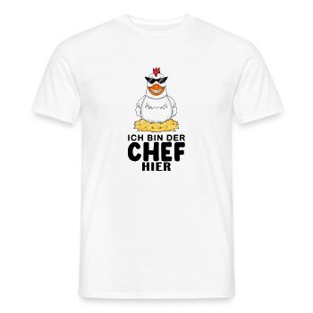 cooles Huhn Chef Spruch - Männer T-Shirt - Weiß - Vorne - AI Model Male 178 dark (178cm)