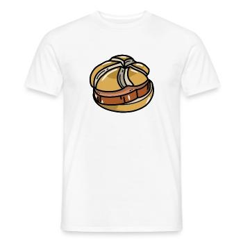 Délicieux rouleaux Leberkäs sans moutarde - T-shirt homme - blanc - Devant - AI Model Male 178 dark (178cm)