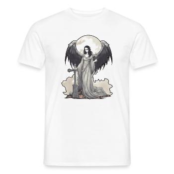 Ange noir - T-shirt homme - blanc - Devant - AI Model Male 178 dark (178cm)