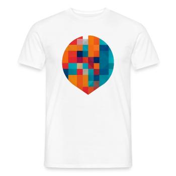 Colorful geometry - Men's T-Shirt - white - Front - AI Model Male 178 dark (178cm)