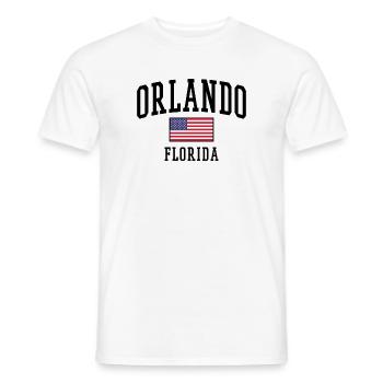 Orlando Florida Design with USA Flag - Men's T-Shirt - white - Front - AI Model Male 178 dark (178cm)