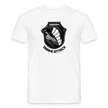 SNAKE ATTACK - Men's T-Shirt - white - Front - AI Model Male 178 dark (178cm)
