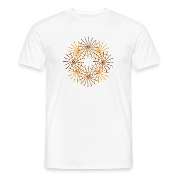 Bar Sun Circled Twirl Shape - Men's T-Shirt - white - Front - AI Model Male 178 dark (178cm)