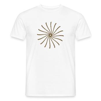 Balken Sonne gekreist - Männer T-Shirt - Weiß - Vorne - AI Model Male 178 dark (178cm)